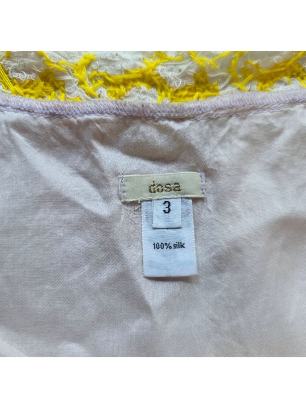 Dosa 100% Silk Slip Dress Size 3 Embroidery Vintage-Inspired Boho Style - Picture 4 of 11